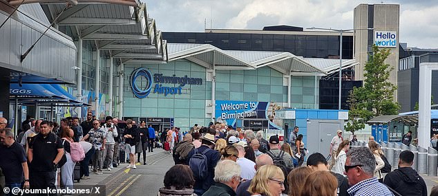 Frustrated passengers have been facing hours-long queues as they make their way through airport security