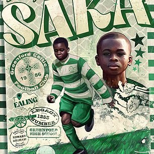 Arsenal's Bukayo Saka started at Greenford Celtic