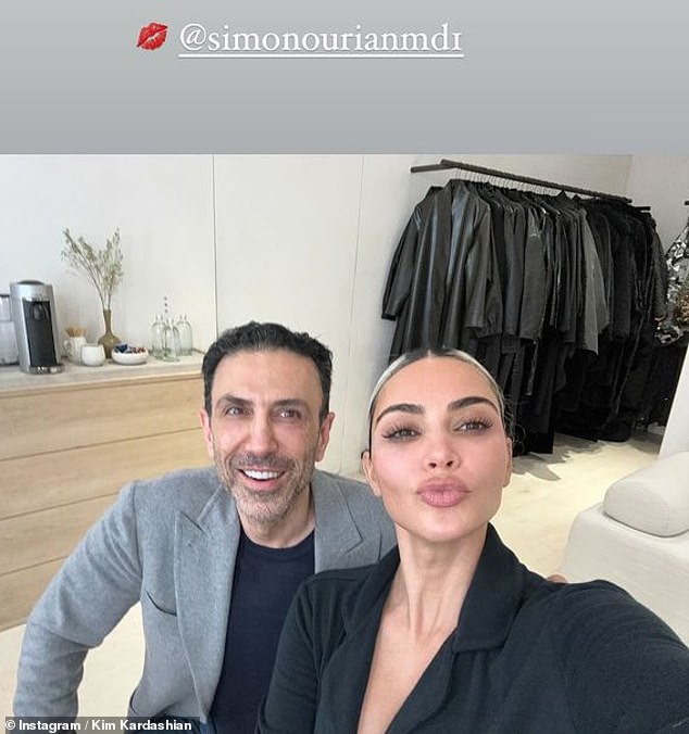 Kim Kardashian, 43, introduced her 362 million Instagram followers to her cosmetic dermatologist Dr. Simon Ourian in an Insta Stories video on Wednesday