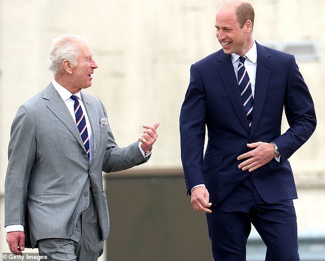 King Charles, pictured with Prince William last month, has reportedly grown closer to his oldest son in recent times