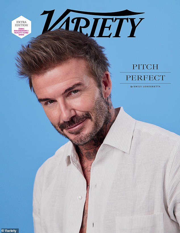 David Beckham has revealed that the long-awaited Spice Girls reunion tour is 'unfortunately not happening' (pictured on the cover of the Emmy Extra Edition of VARIETY)