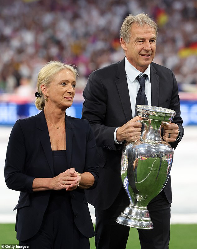 Fans applauded and photos of Beckenbauer were shown on the big screen at the Allianz Arena