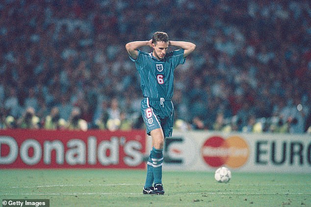 Gareth Southgate missed the spot-kick that saw England crash out in the semi-finals in 1996 to Germany at Wembley