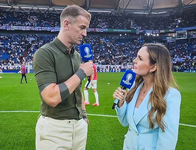 Fans were left astounded by Joe Hart's tattoos on show during punditry duty for Euro 2024