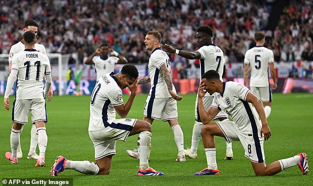 England's Jude Bellingham and Trent Alexander Arnold debuted their new celebration during the Three Lions' 1-0 win against Serbia
