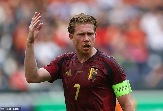 Kevin De Bruyne was visibly frustrated as Belgium struggled to find a way back into the game