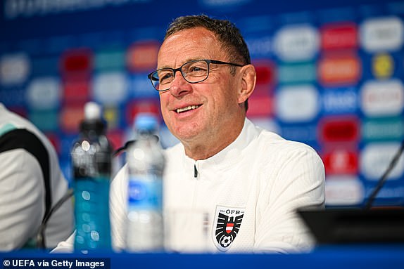 DUSSELDORF, GERMANY - JUNE 16: Ralf Rangnick, Head coach of Austria during press at DÃ¼sseldorf Arena on June 16, 2024 in Dusseldorf, Germany. (Photo by Frederic Scheidemann - UEFA/UEFA via Getty Images)