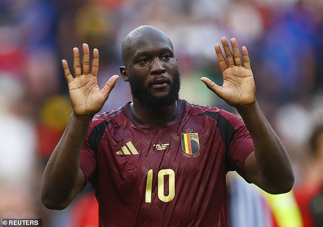 Lukaku held up his hands after the game as Belgium suffered defeat thanks to the two very marginable calls