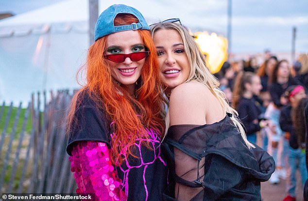 The Famous in Love star admitted many of her partners didn't understand polyamory at first, but often realise it's 'kind of beautiful' (pictured with ex Tana in 2018)