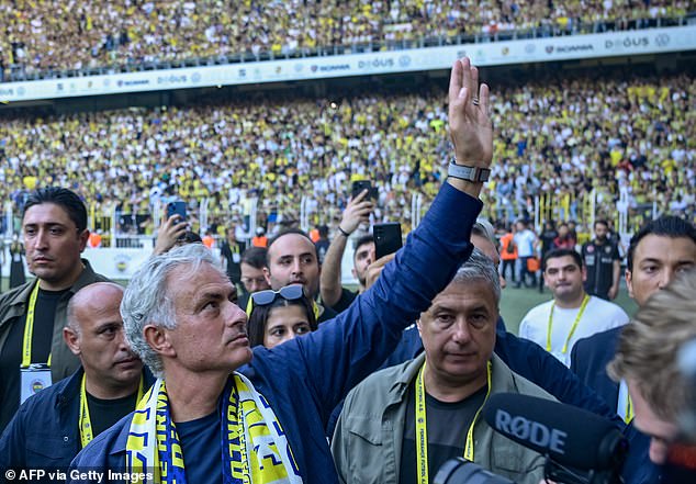 Mourinho was unveiled as Fenerbahce manager earlier this month in front of a huge crowd