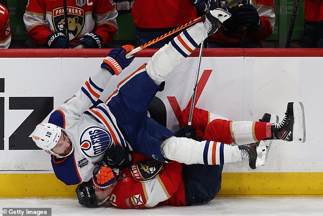 The Oilers tried to set the tone physically from the jump while playing on the road again