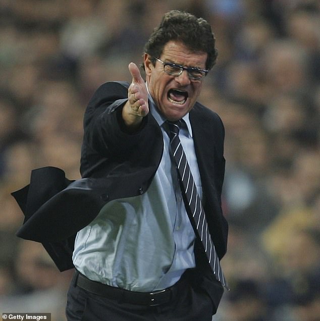 Fabio Capello barks orders at the Galacticos, including Ronaldo, from the touchline in 2006