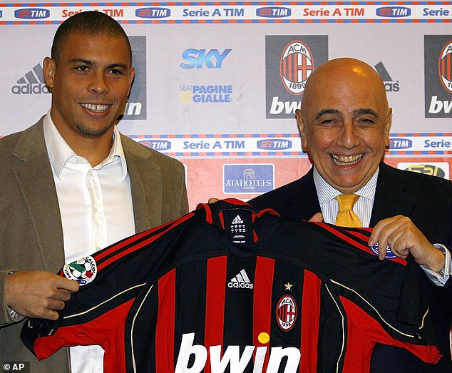 Ronaldo joined AC Milan on January deadline day 2007 for £4.95m despite Capello's warnings