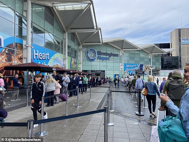 Furious passengers have often spent hours getting through security over the last few weeks (Pictured on June 6)