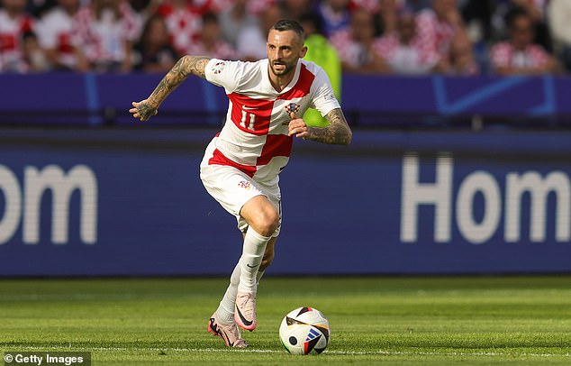 Marcelo Brozovic was one of several Croatia stars to endure a difficult afternoon against Spain