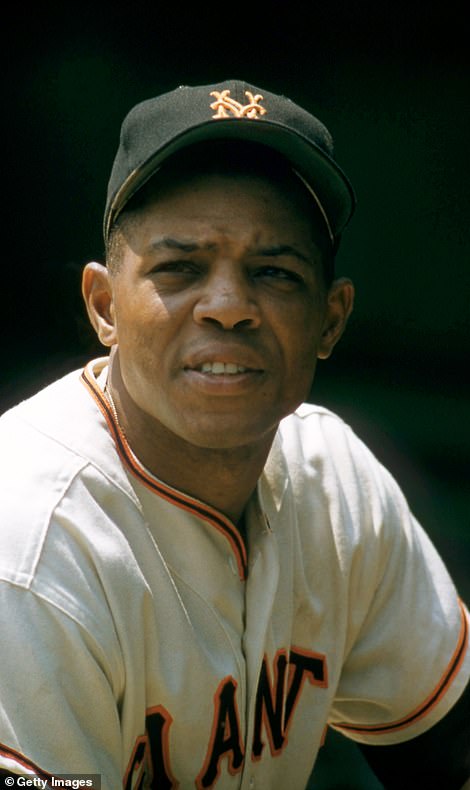 Mays is pictured as a member of the New York Giants in 1957. The team moved to San Francisco the next year