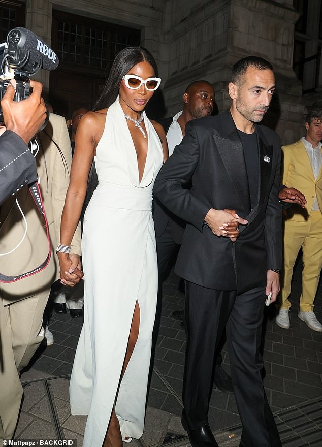 Naomi had already caught the eye in her gorgeous white gown at the iconic museum's annual summer celebration