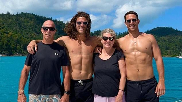 The Robinson brothers with their parents. Picture: Instagram