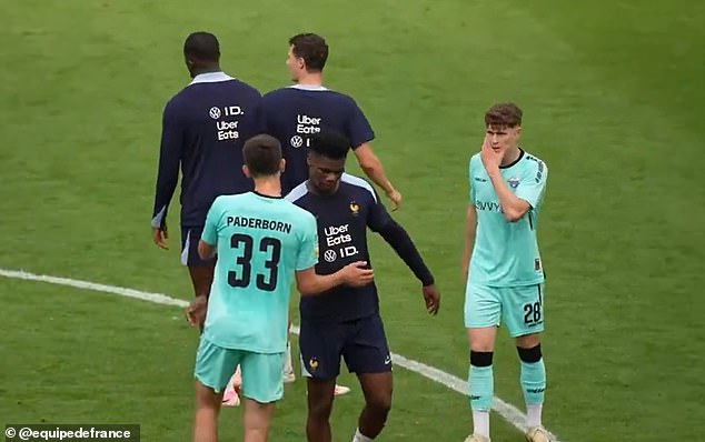 France were involved in a bizarre mid-tournament friendly against Paderborn's U21 side