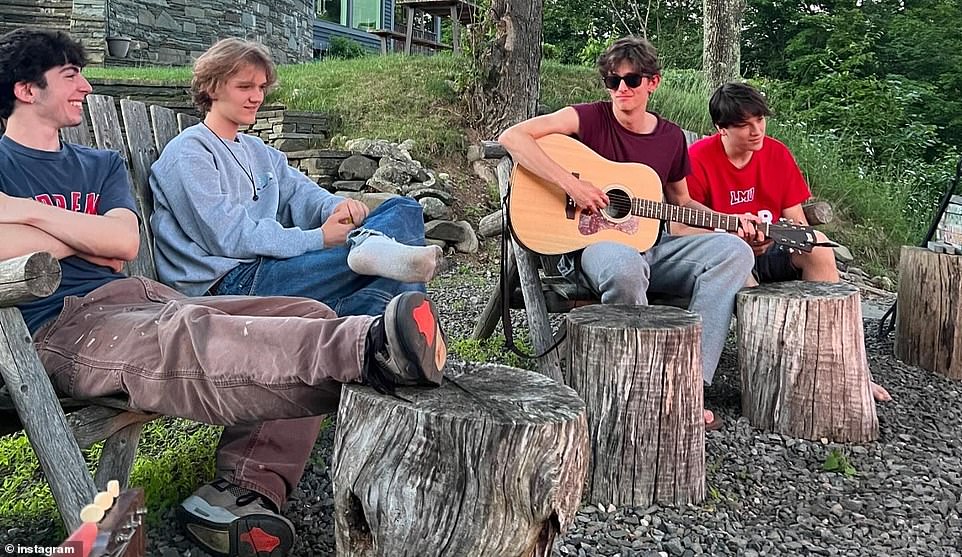 Cohen has also been spied holding a guitar while playing with friends in an outdoor setting