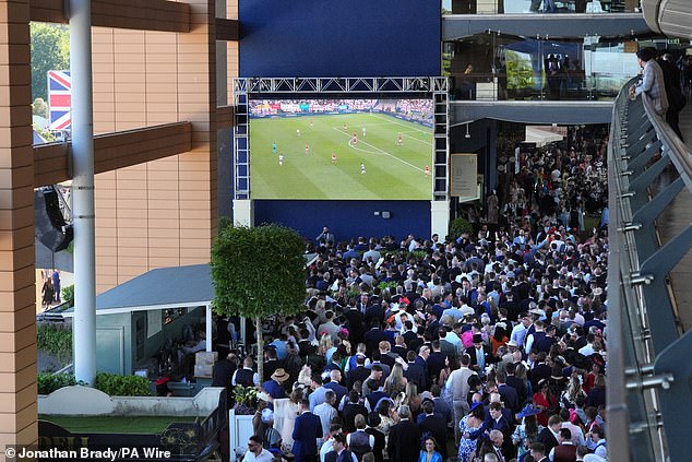 The game was being played on a big screen at Ascot today