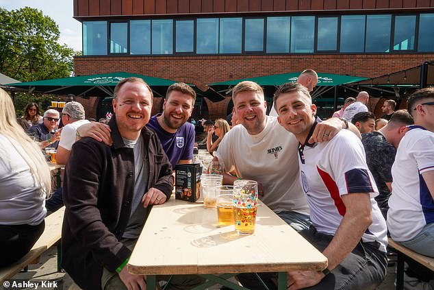 England fans arrived two hours early ahead of kick-off