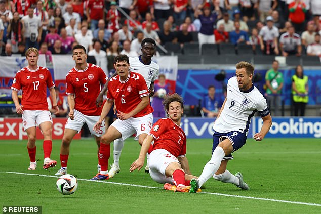 Kane found the net against Denmark but ended up being substituted in the 70th minute