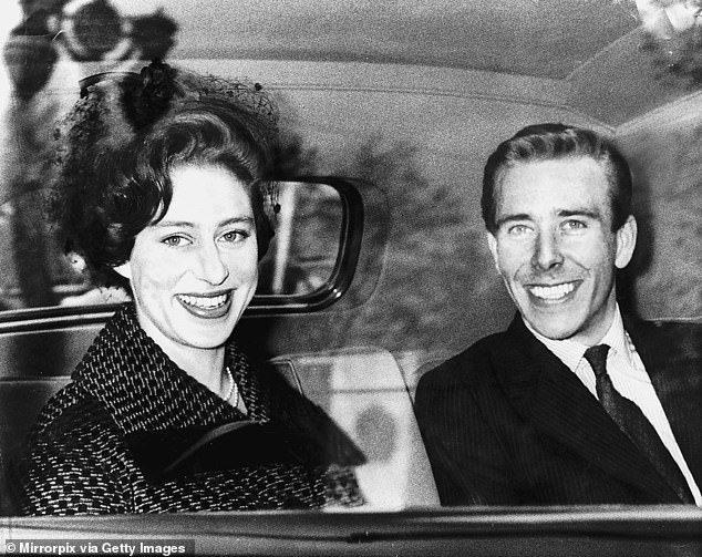 Princess Margaret and Antony Armstrong-Jones were pictured smiling from ear-to-ear as they arrived at their wedding rehearsal at Westminster Abbey