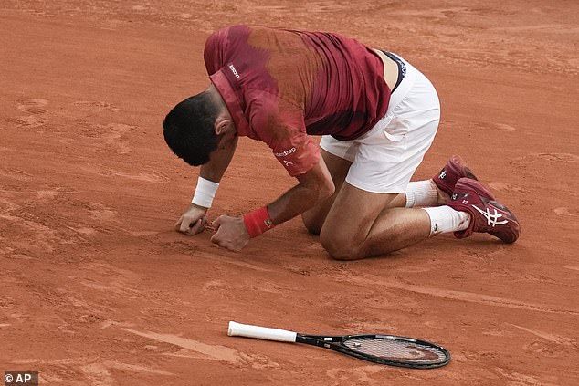 Djokovic only underwent surgery on his right knee in Paris 17 days ago after he tore his medial meniscus