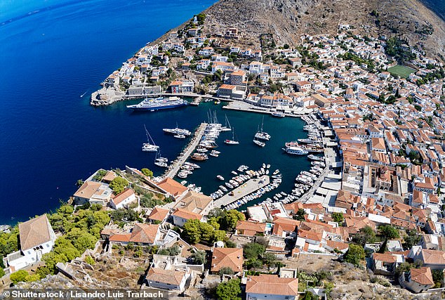 Car-free Hydra (above), in Greece, is praised for its turquoise water, hidden coves and winding alleyways