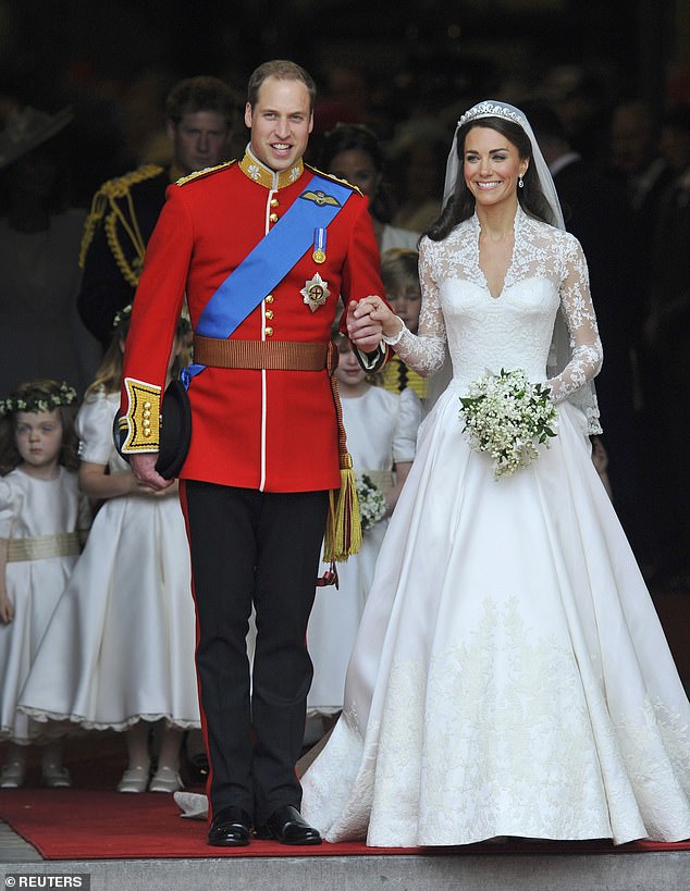 Kate looked radiant as she stepped out of Westminster Abbey as the Duchess of Cambridge, wife of Prince William, on April 29, 2011