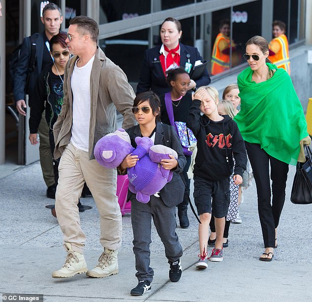 Jolie, who shares six children - Maddox, 22, Pax, 19, Zahara, 18, Shiloh, 17, and twins Knox and Vivienne, 1 - with Pitt, reportedly reached out to Voight in 2010; ( pictured in 2014)