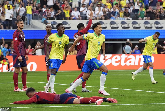 Marquinhos saw a goal ruled out for offside 12 minutes before halftime in Los Angeles