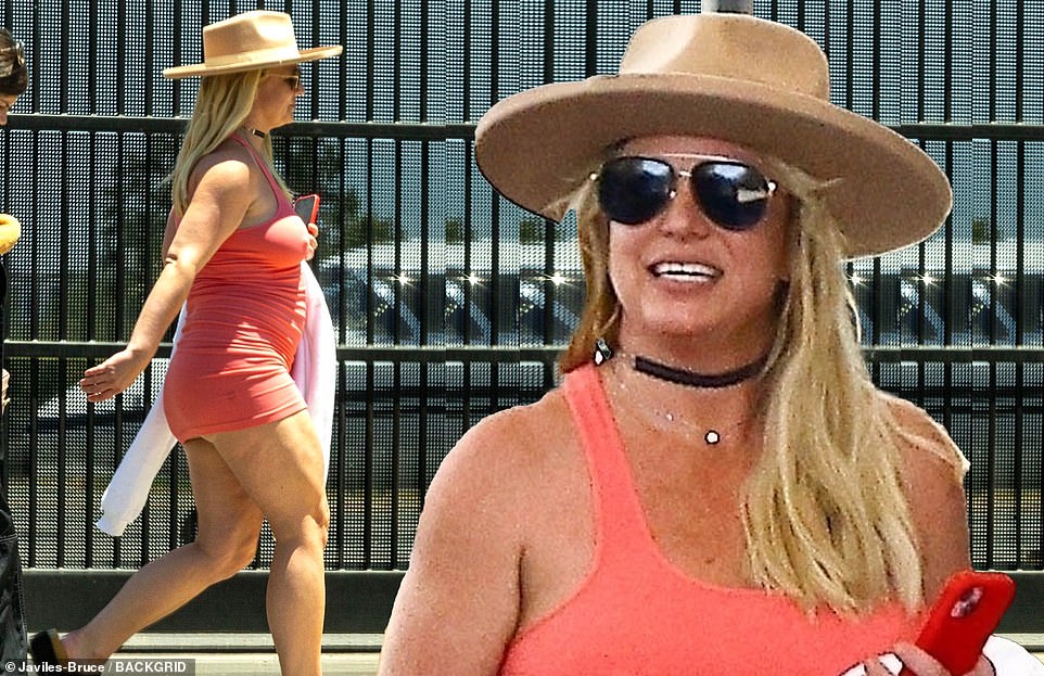 Britney Spears showed off a healthy vacation glow when she was spotted on Monday for the first time after her ex-boyfriend Justin Timberlake was arrested and charged with a DWI. The 42-year-old pop superstar was seen after touching down at the Van Nuys Airport in Los Angeles at the conclusion of a short trip to Mexico. The singer has been seemingly been living her best life in recent days, even as ex Justin has been at a career nadir following his reputation-tarnishing arrest, which followed the release of his underperforming album Everything I Thought I Was.