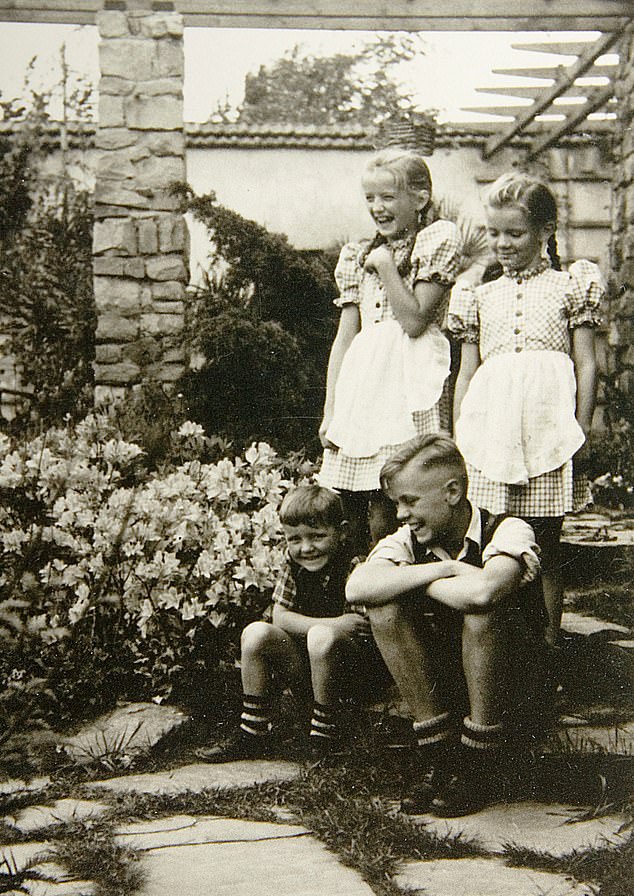 Four of Rudolf Höss's children, including Hans Jürgen, who is pictured bottom left