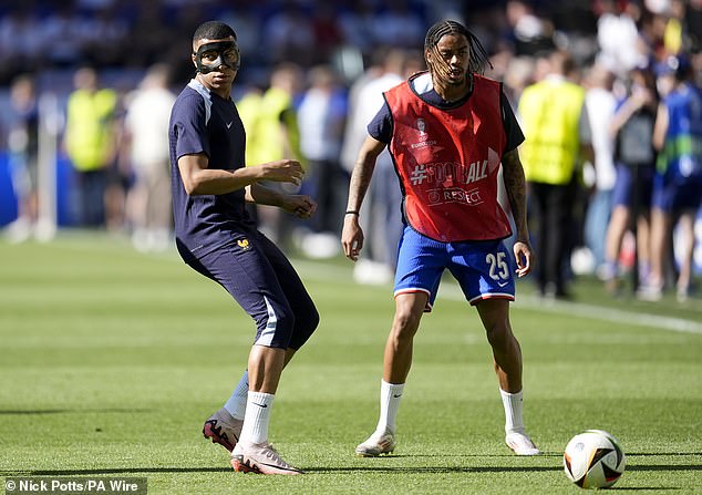 Mbappe returned to the starting XI for the game after being an unused substitute against The Netherlands last week