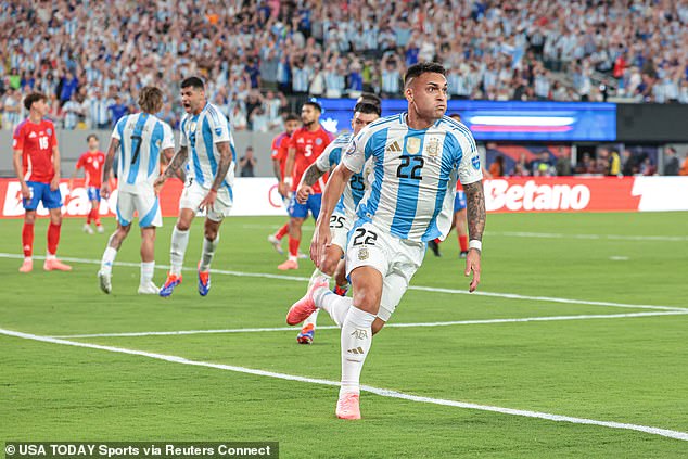 Lautaro Martinez fired in a late goal to give Argentina all three points and book their spot in the next round