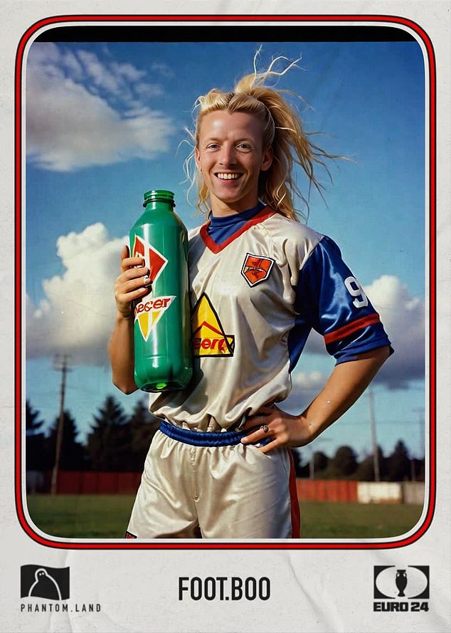 Long hair and well prepared for the game - who is this cheery footballer?