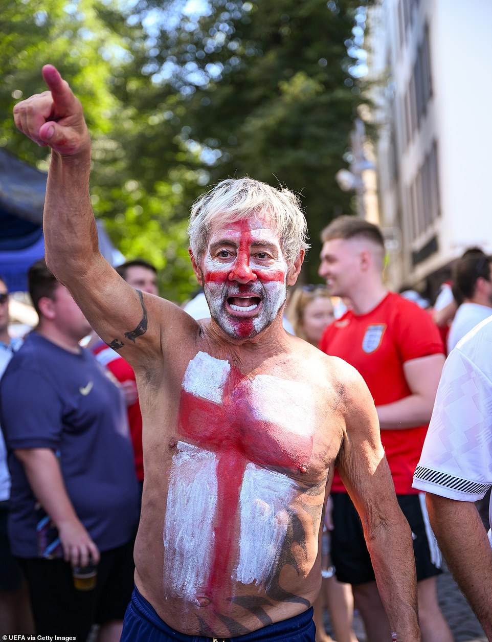 One fan Steve Walsh, 21, of Aston, Birmingham, said: 'We were so boring and Slovenia were supposed to be the underdogs. We looked scared. Southgate needs to wake up and realise he has got the best players in the world. We were like rabbits caught in car headlights. I was behind the England goal in the second half and it was groan after groan nearly everytime we had the ball. What has happened?'