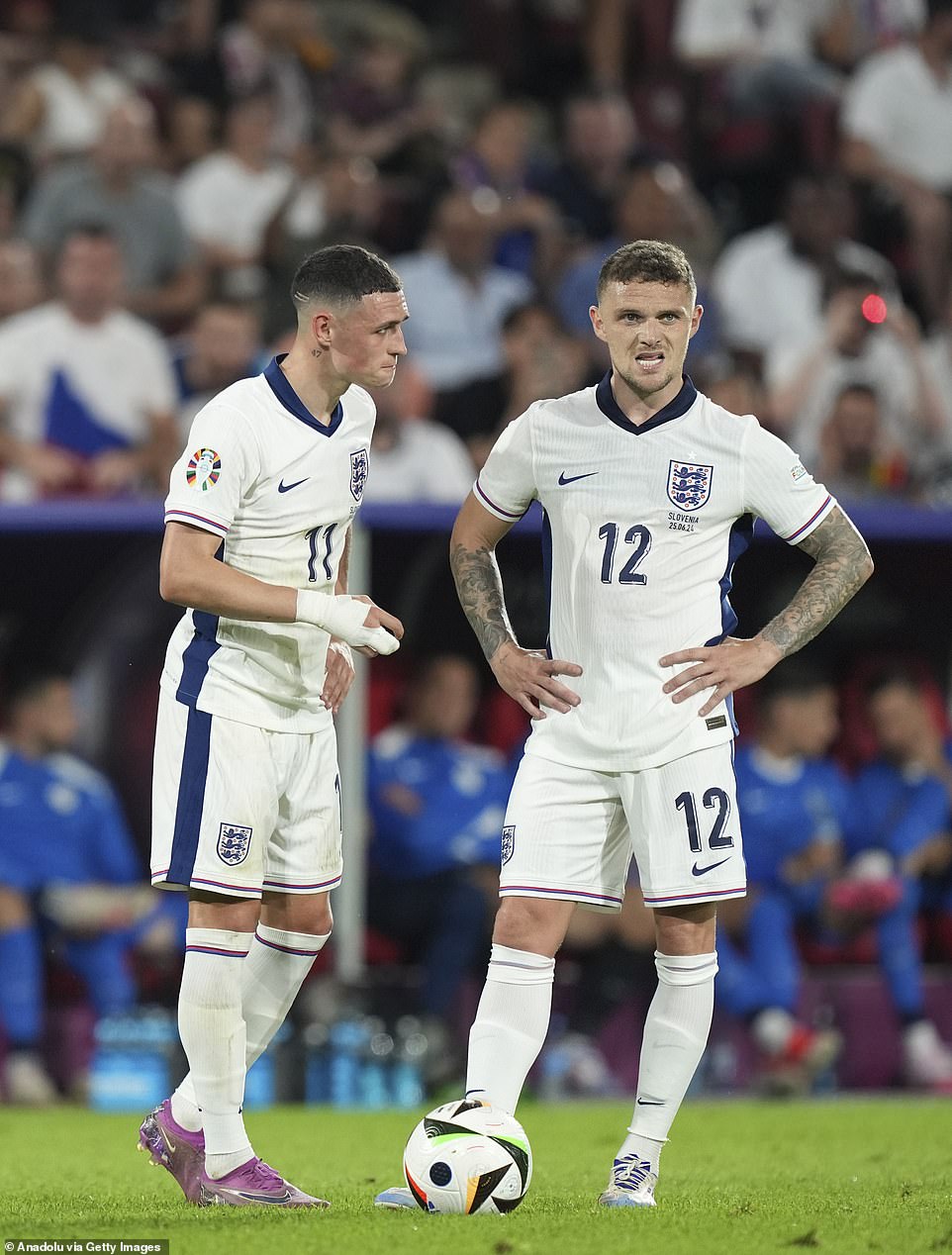 The match had been overshadowed by yet another distracting off-field WAG drama after Kieran Trippier's wife sent a cryptic social media post and unfollowed him on Instagram. The England camp has been trying in vain to keep a lid on stories about Kyle Walker 's marital blow-up to allow the vice captain to concentrate on his football after both wife Annie Kilner and ex-lover Lauryn Goodman attended the last game versus Denmark.