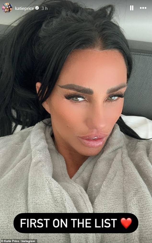 The former glamour model, 46, took to her Instagram in the morning to tell her followers that she was having more cosmetic surgery as she tagged herself at a cosmetic surgery clinic in Brussels