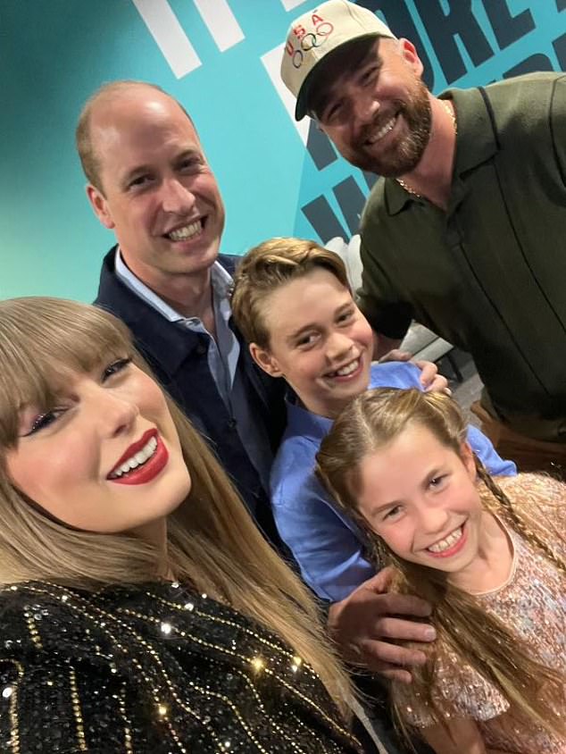 Stars including Prince William and his children George, 10, and Charlotte, nine, were among the litany of famous faces in attendance for her London shows at Wembley Stadium