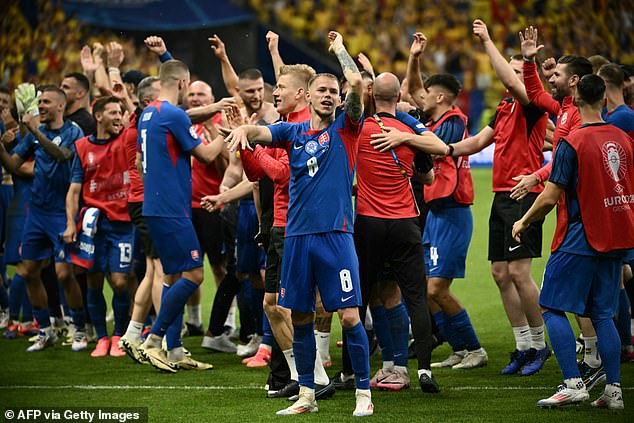 Slovakia booked their place in the knockout stages after seeing out a 1-1 draw with Romania