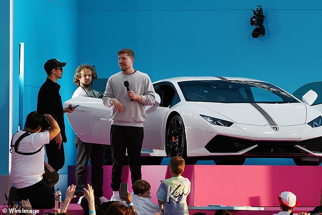 A lucky Aussie fan won the $450,000 Lamborghini during a major giveaway held at the Sydney Opera House on Wednesday, while nine other cars were also up for grabs