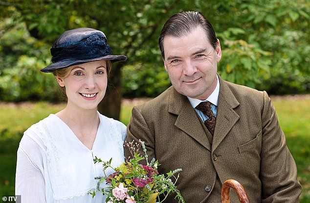 Joanne is pictured as Anna Bates with Brendan Coyle as Mr Bates in series two