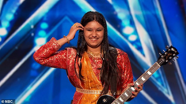 Maya Neelakantan (pictured)  received a standing ovation on America's Got Talent for her rendition of Papa Roach¿s Last Resort