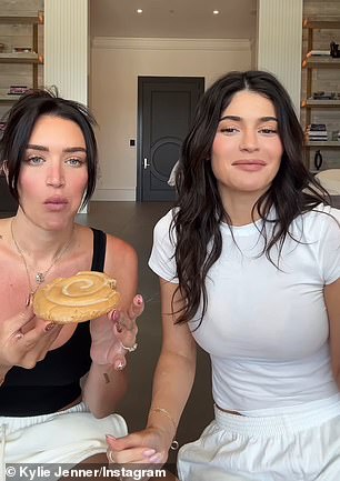 After each took a bite, the treat was compared to a cinnamon cake that Jenner knows how to make