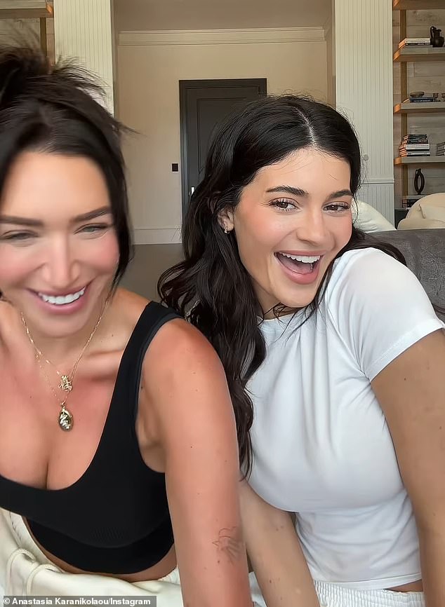 After doing a little happy dance, Stassie announced, 'I'm gonna throw up everywhere,' with Jenner chiming in to add, 'Me too'