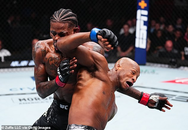 Page defeated Kevin Holland (left) on his UFC debut back in March this year