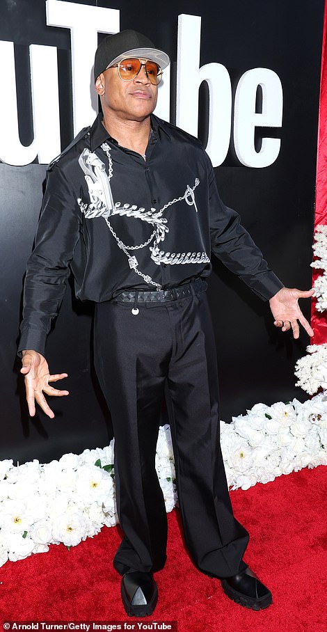 Two-time Grammy winner LL Cool J wore pixelated-inspired footwear